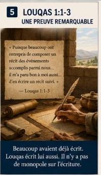 Louqas 1:1-3 — une preuve remarquable