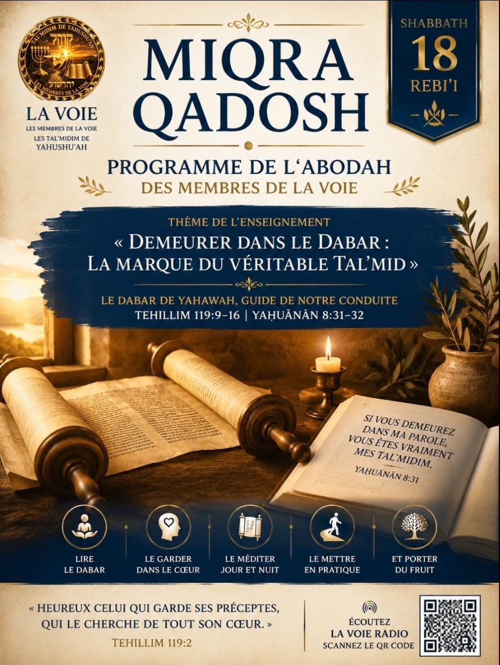 Miqra Qadosh — Shabbath 18 Rebiʿi