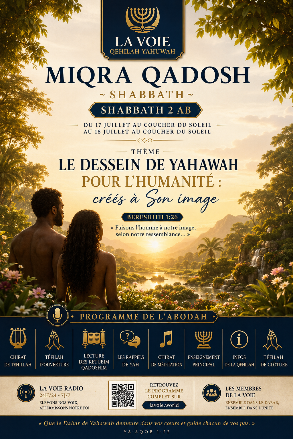 Miqra Qadosh — Shabbath 2 Ab