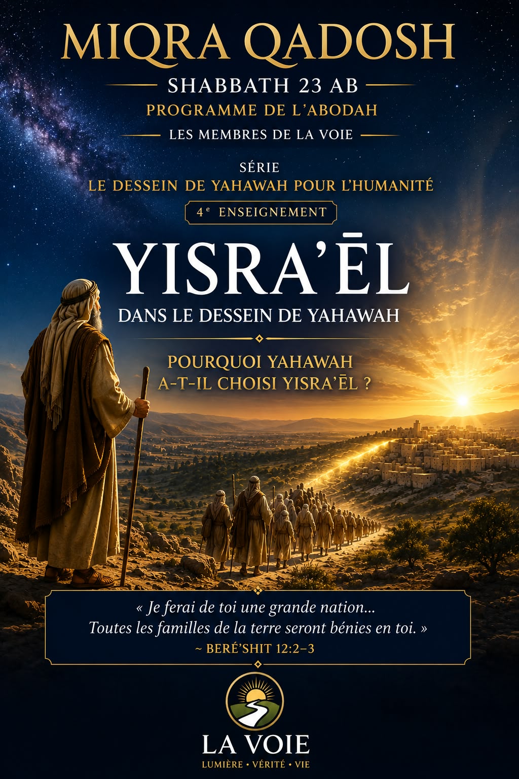 Miqra Qadosh — Shabbath 23 Ab