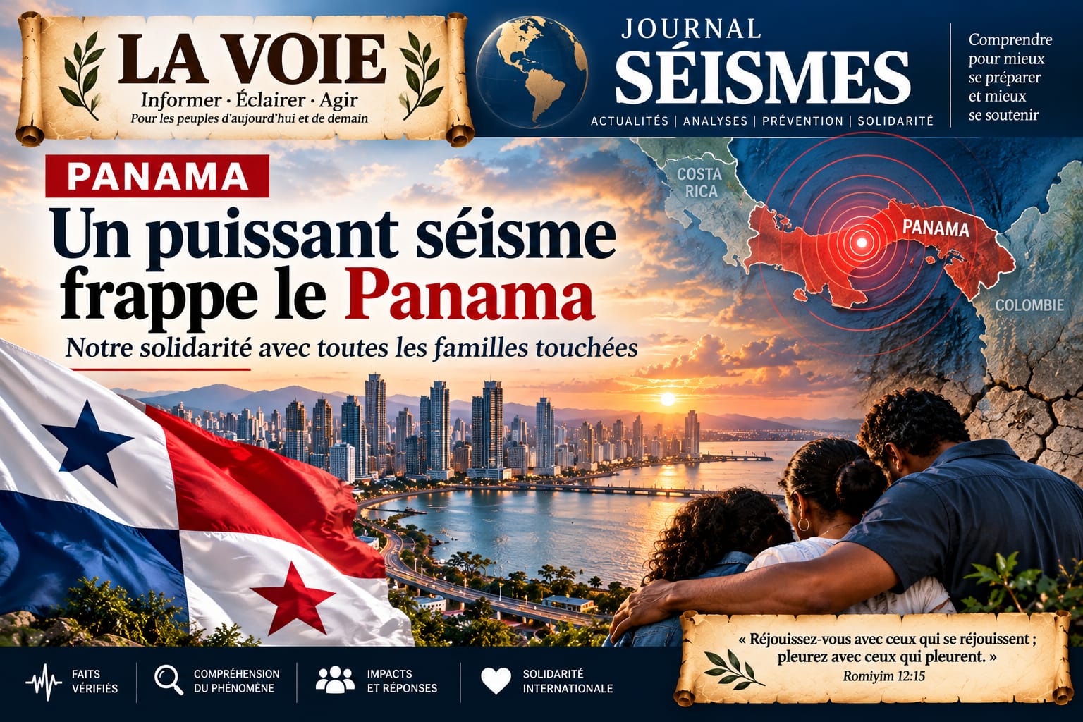 Journal Séismes — Un puissant séisme frappe le Panama
